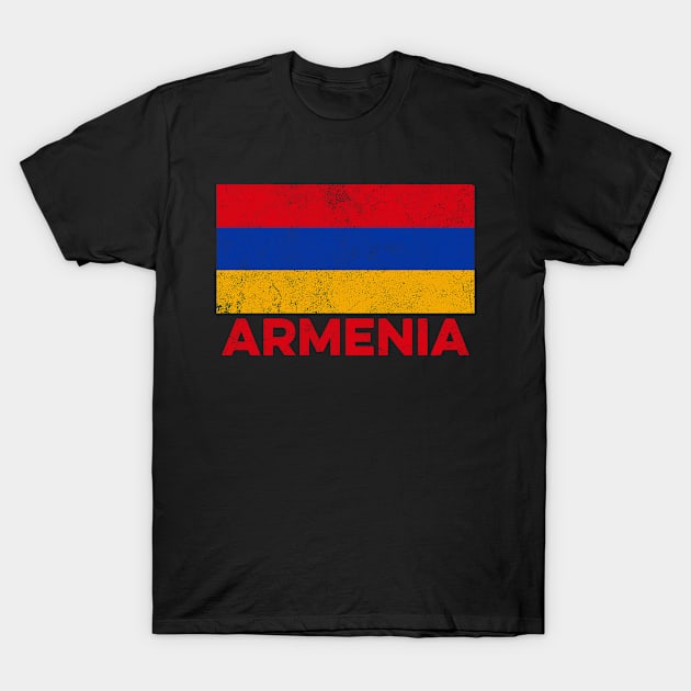 Armenian Flag Armenia Pride Retro Style T-Shirt by Eyes4